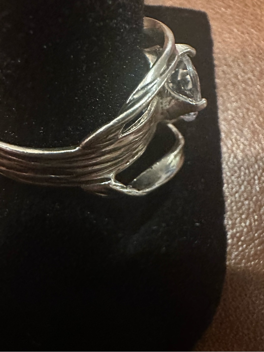 Vintage Silpada .925 Sterling Silver and Cz Ring sz 8 - Picture 5 of 14